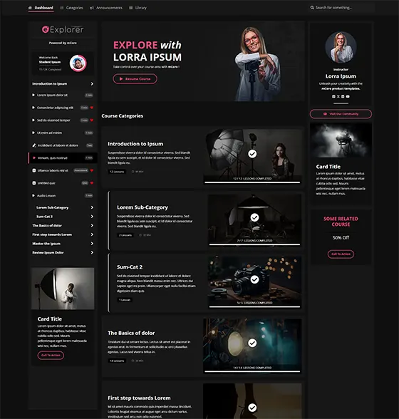 Explorer Dark Template